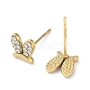 304 Stainless Steel with Rhinestone Stud Earrings EJEW-Q788-02G-2