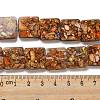 Dyed Natural Imperial Jasper with Resin Beads Strands G-G083-C04-01-4