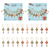 Alloy Enamel Pendant Locking Stitch Markers HJEW-AB00143-1