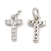 Brass Micro Pave Grade AAA Cubic Zirconia Charms ZIRC-P067-11P-T-NR-2