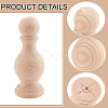 Unpainted Wooden Finials and Spindles for Crafts WOOD-WH0124-32-4