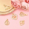 5Pcs 5 Style Brass Micro Pave Clear Cubic Zirconia Pendants ZIRC-YW0001-24-5