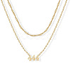 304 Stainless Steel Figure Pendant Double Layer Necklaces for Women FS-WGF1C2D-04-2