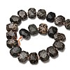 Natural Snowflake Obsidian Beads Strands G-H078-B22-01-3