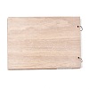 Wooden Wedding Guestbooks Notepad AJEW-M206-17-2