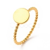 304 Stainless Steel Signet Finger Ring RJEW-P036-01G-E-1