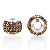Handmade Polymer Clay Rhinestone European Beads RB-N053-001-09-1