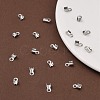 Tarnish Resistant 304 Stainless Steel Fold Over Crimp Cord Ends STAS-M009-01B-5