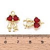 Valentine's Day Brass Micro Pave Cubic Zirconia Pendants KK-Q072-04G-3