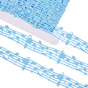 20 Yards Polyester Musical Note Lace Trim Ribbon OCOR-GF0004-44E-1