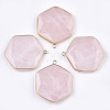 Natural Rose Quartz Pendants G-T112-19F-1