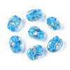 Handmade Gold & Silver Foil Glass Beads FOIL-N030-02D-1