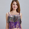 Polyester Tinsel Tassel Trimming OCOR-WH0070-24-6