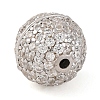 925 Sterling Silver Micro Pave Clear Cubic Zirconia Screw Clasps STER-U005-04P-2