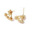 Brass Stud Earring Findings KK-Z164-04G-01-2