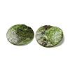 Spray Painted Natural Akoya Shell Charms SHEL-F007-15A-07-3