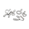Brass Micro Pave Clear Cubic Zirconia Fold Over Clasps KK-B125-02P-2