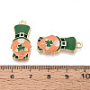 Saint Patrick's Day Alloy Enamel Pendants ENAM-T024-37A-G-3