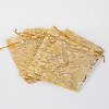 Rose Printed Organza Bags OP-R021-10x15-04-2