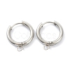 Tarnish Resistant 201 Stainless Steel Huggie Hoop Earring Findings STAS-P283-01D-P-1