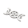 Tarnish Resistant 304 Stainless Steel Hollow Connector Charms STAS-P332-01P-2