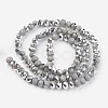 Electroplate Opaque Glass Beads Strands EGLA-A034-P4mm-M02-2