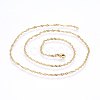 304 Stainless Steel Singapore Chain Necklaces X-MAK-L015-25C-2