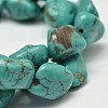 Dyed Nuggets Natural Howlite Beads Strands G-M139-11-A-1