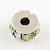 Brass Rhinestone European Clasps KK-N291-01AS-05-1