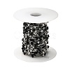 Black Glass Faceted Triangle Beaded Chains CHS-B004-03P-3