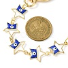 Alloy Evil Eye Enamel Link Bag Extender Chains AJEW-BA00132-04-3