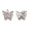 Brass Micro Pave Clear Cubic Zirconia Charms LS-ZIRC-B002-47P-3