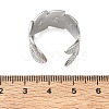 Leaf 304 Stainless Steel Finger Rings Components SA-CBA45D5-15P-3