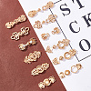 AHADERMAKER 24Pcs 6 Styles Chinese Style Flower Alloy Snap Lock Clasps FIND-GA0003-16-4