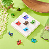 10Pcs 5 Colors Transparent Lampwork Beads LAMP-TA0002-27-5
