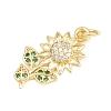 Valentine's Day Brass Micro Pave Cubic Zirconia Pendants KK-D258-07G-05-2