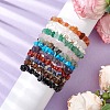 12Pcs 12 Styles Constellations Mixed Gemstone Chip Beaded Stretch Bracelets Sets BJEW-JB10931-3