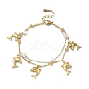 304 Stainless Steel Satellite Chain Double Layered Bracelets BJEW-D456-02G-4