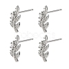 SHEGRACE Brass Micro Pave Cubic Zirconia Stud Earrings XGRQ4N374-719P-1