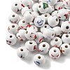 60Pcs 10 Styles Painted Natural Wood Round Beads WOOD-FS0002-46-2