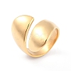 Ion Plating(IP) 304 Stainless Steel Plain Band Wrap Cuff Ring RJEW-L103-01D-G-3