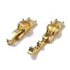 Rack Plating Brass Micro Pave Cubic Zirconia Watch Band Clasps KK-A234-016G-04-2