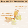 60Pcs 12 Styles 3D Gauze Butterfly Ornament Accessories FIND-SP0020-64C-6