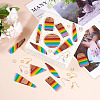 Resin & Walnut Pendants DIY Dangle Earrings Making Kits DIY-TA0011-03A-6