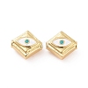 Brass Enamel Beads KK-L189-19G-2