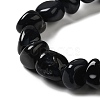 Natural Black Agate Beads Strands G-H295-B01-15-4