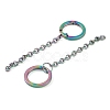 Ion Plating(IP) 304 Stainless Steel Split Key Ring Clasps X1-STAS-L226-009A-M-2