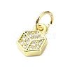 Brass Micro Pave Cubic Zirconia Pendants KK-H475-29B-01G-2