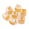 UV Plating Rainbow Iridescent Acrylic Beads PACR-C009-03C-1
