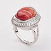 Natural & Synthetic Mixed Stone Finger Rings RJEW-P122-M-4